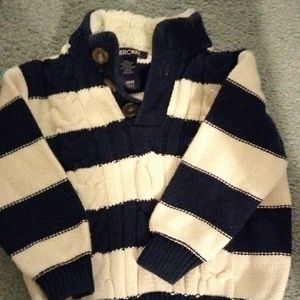 Boys Sweater 12 month creme and navy make offer